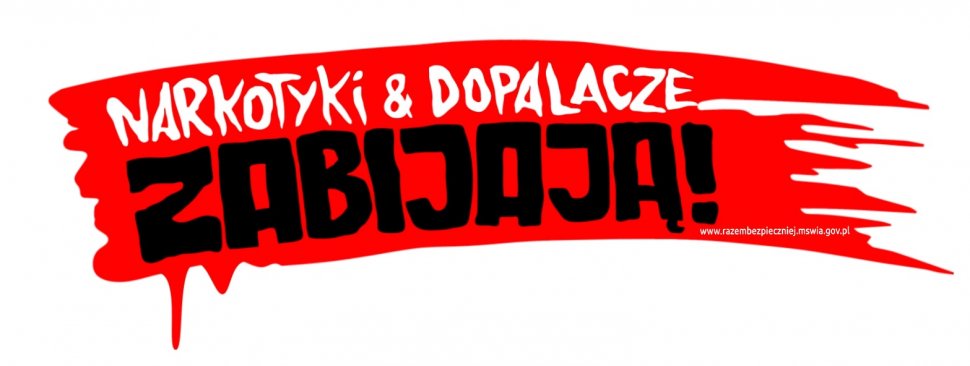 logo kampanii "Narkotyki i dopalacze zabijają"