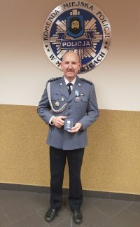 asp. szt. krzysztof duda i odznaczenie honorowego dawcy krwi