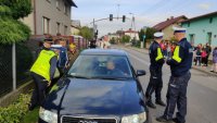 Działania mysłowickich policjantów, strażaków i straży miejskiej w ramach projektu EDWARD (Europejski Dzień Bez Ofiar Śmiertelnych w Wypadkach Drogowych)