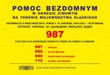 plakat informacyjny nt. pomocy dla osób bezdomnych w okresie jesienno-zimowym