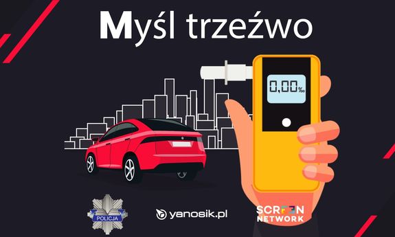 plakat akcji &quot;Myśl trzeźwo&quot;