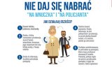 NIE DAJ SIĘ NABRAĆ - infografika oszustw na wnuczka i policjanta