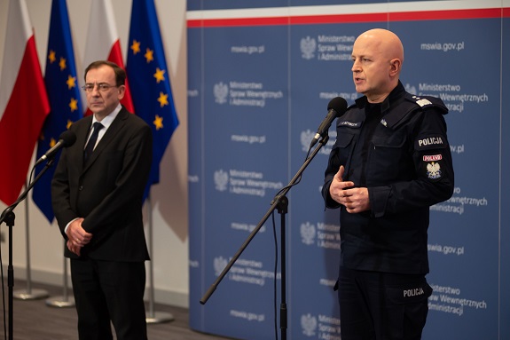 Minister MSWiA Mariusz Kamiński i Komendant Główny Policji gen. insp. dr Jarosław Szymczyk