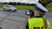 policjanci ruchu drogowego w trakcie działań &quot;NURD&quot;