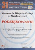 podziękowania dla Komendy Miejskiej Policji w Mysłowicach za współpracę przy organizacji 31. Międzynarodowego Wyścigu Kolarskiego &quot;Solidarności&quot; i Olimpijczyków.