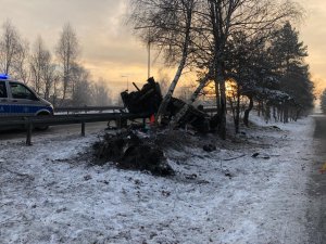 wrak pojazdu biorącego udział w wypadku