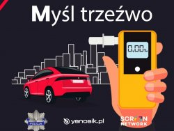 plakat akcji &quot;Myśl trzeźwo&quot;