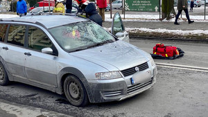 miejsce zdarzenia, potrącenia pieszego