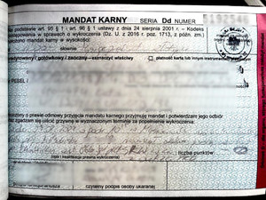 mandat karny