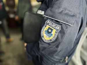 naszywka Komendy Miejskiej Policji w Mysłowicach, na rękawie kurtki dzielnicowego