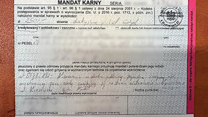 mandat karny