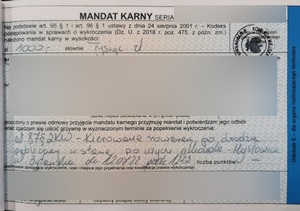 mandat karny