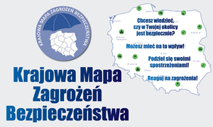 obraz przedstawia plakat promujący Krajową Mapę Zagrożeń Bezpieczeństwa