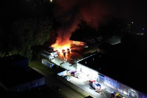 zdjęcie przedstawia miejsce pożaru