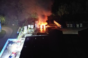 zdjęcie przedstawia miejsce pożaru