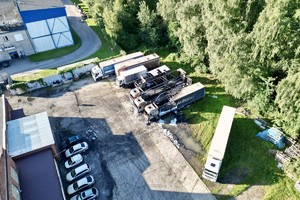 zdjęcie przedstawia miejsce pożaru