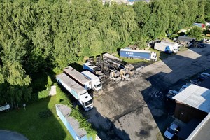 zdjęcie przedstawia miejsce pożaru