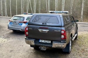 zdjęcie przedstawia munudrowych kontrolujących las