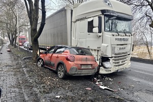 zdjęcie przedstawia miejsce kolizji