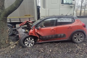 zdjęcie przedstawia miejsce kolizji