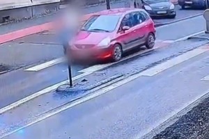 zdjęcie przedstawia moment potrącenia