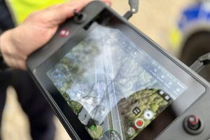 policyjny dron w trakcie działań